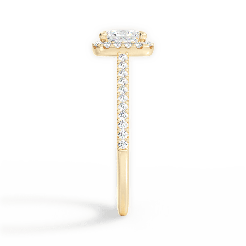 14kt Yellow Gold/18kt Yellow Gold/princess/perspective