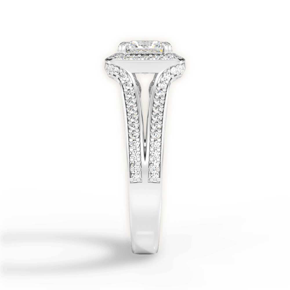 14kt White Gold/18kt White Gold/Platinum/princess/perspective