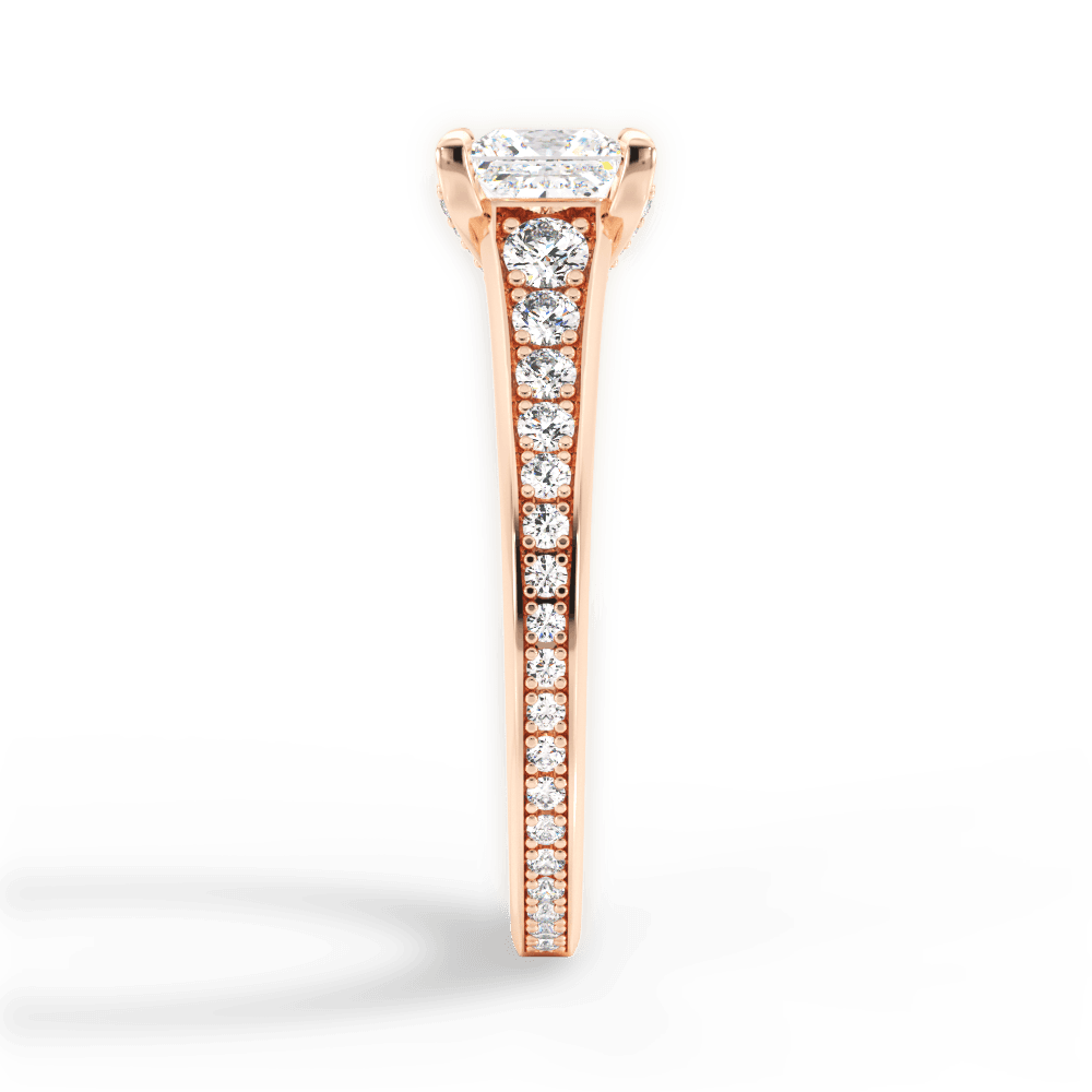 14kt Rose Gold/18kt Rose Gold/princess/perspective