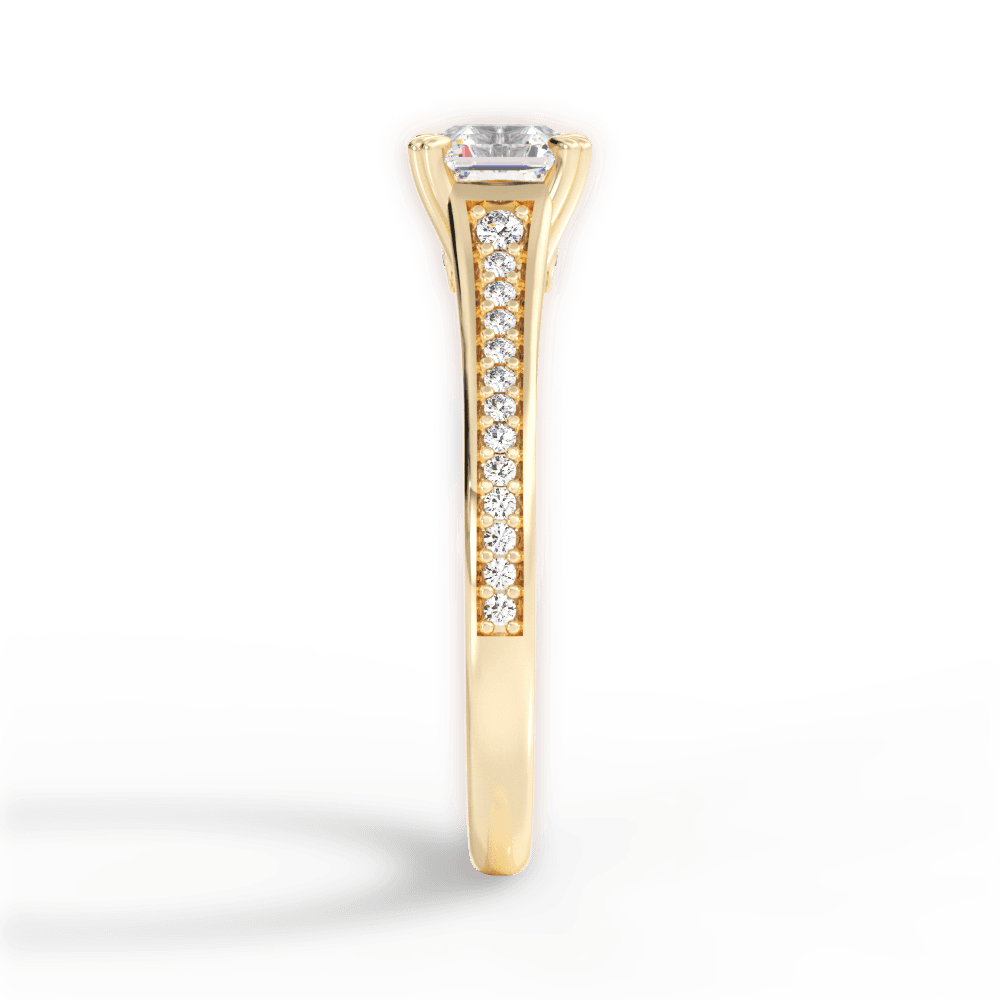 14kt Yellow Gold/18kt Yellow Gold/asscher/perspective