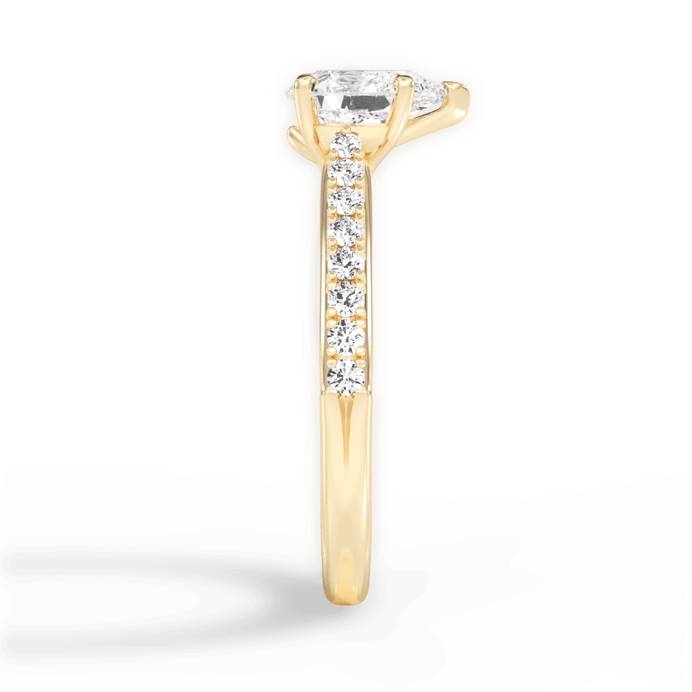14kt Yellow Gold/18kt Yellow Gold/pear/perspective