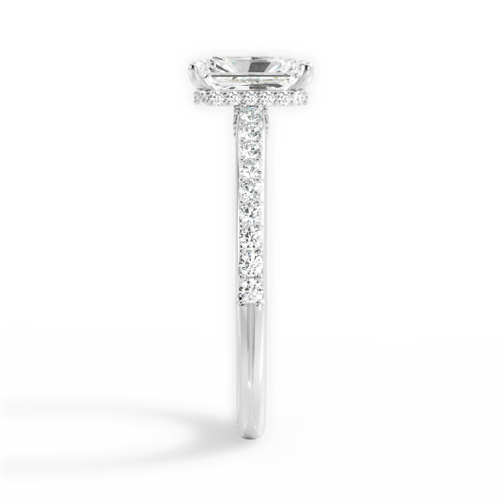 14kt White Gold/18kt White Gold/Platinum/radiant/perspective