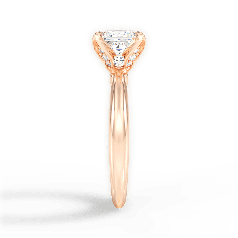 14kt Rose Gold/18kt Rose Gold/princess/perspective