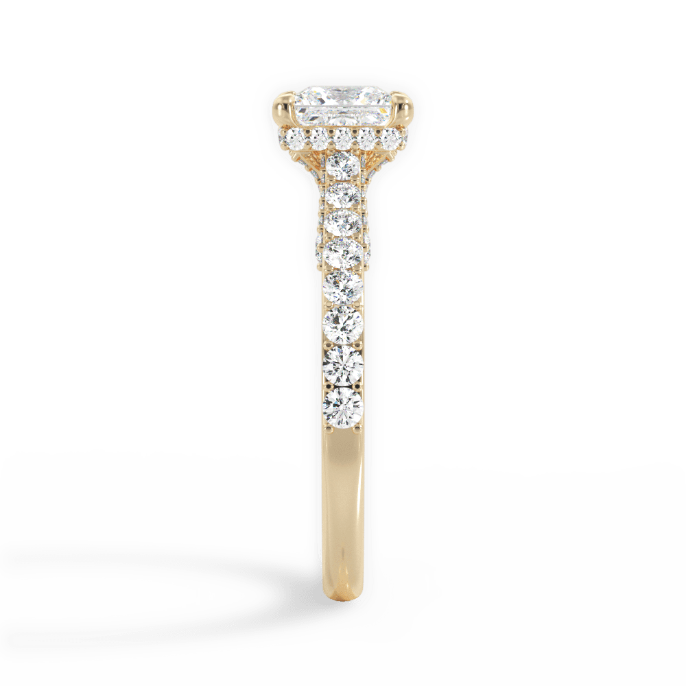 14kt Yellow Gold/18kt Yellow Gold/princess/perspective