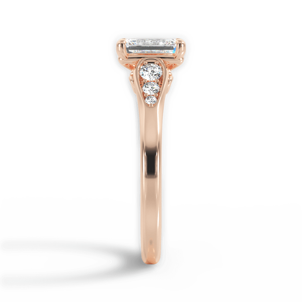 14kt Rose Gold/18kt Rose Gold/emerald/perspective