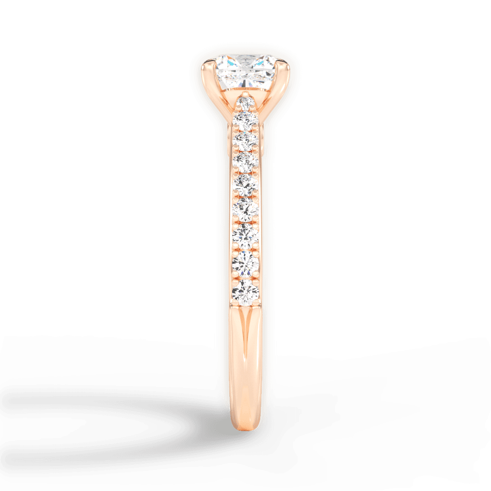 14kt Rose Gold/18kt Rose Gold/cushion/perspective