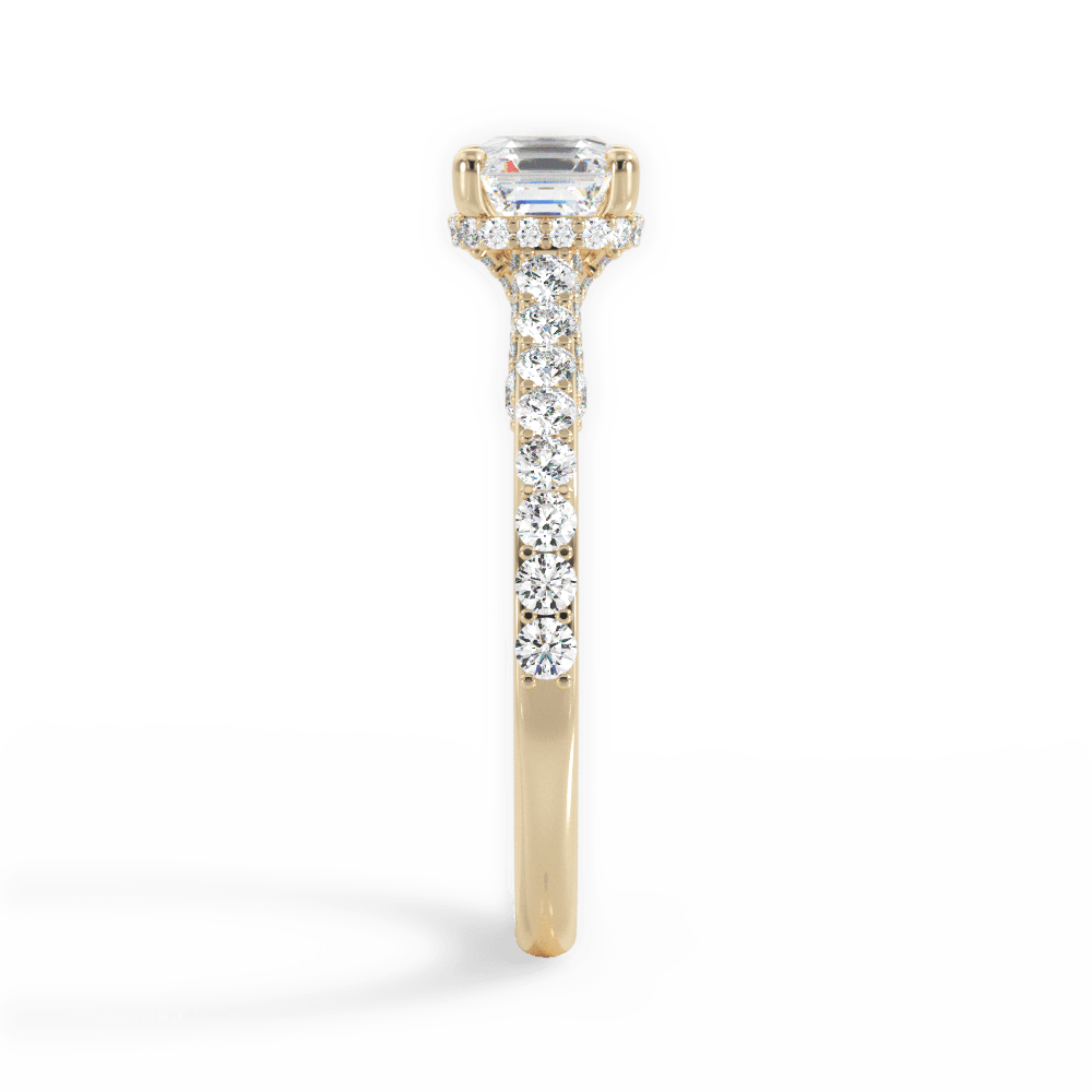 14kt Yellow Gold/18kt Yellow Gold/asscher/perspective
