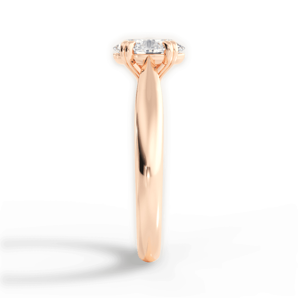 14kt Rose Gold/18kt Rose Gold/oval/perspective