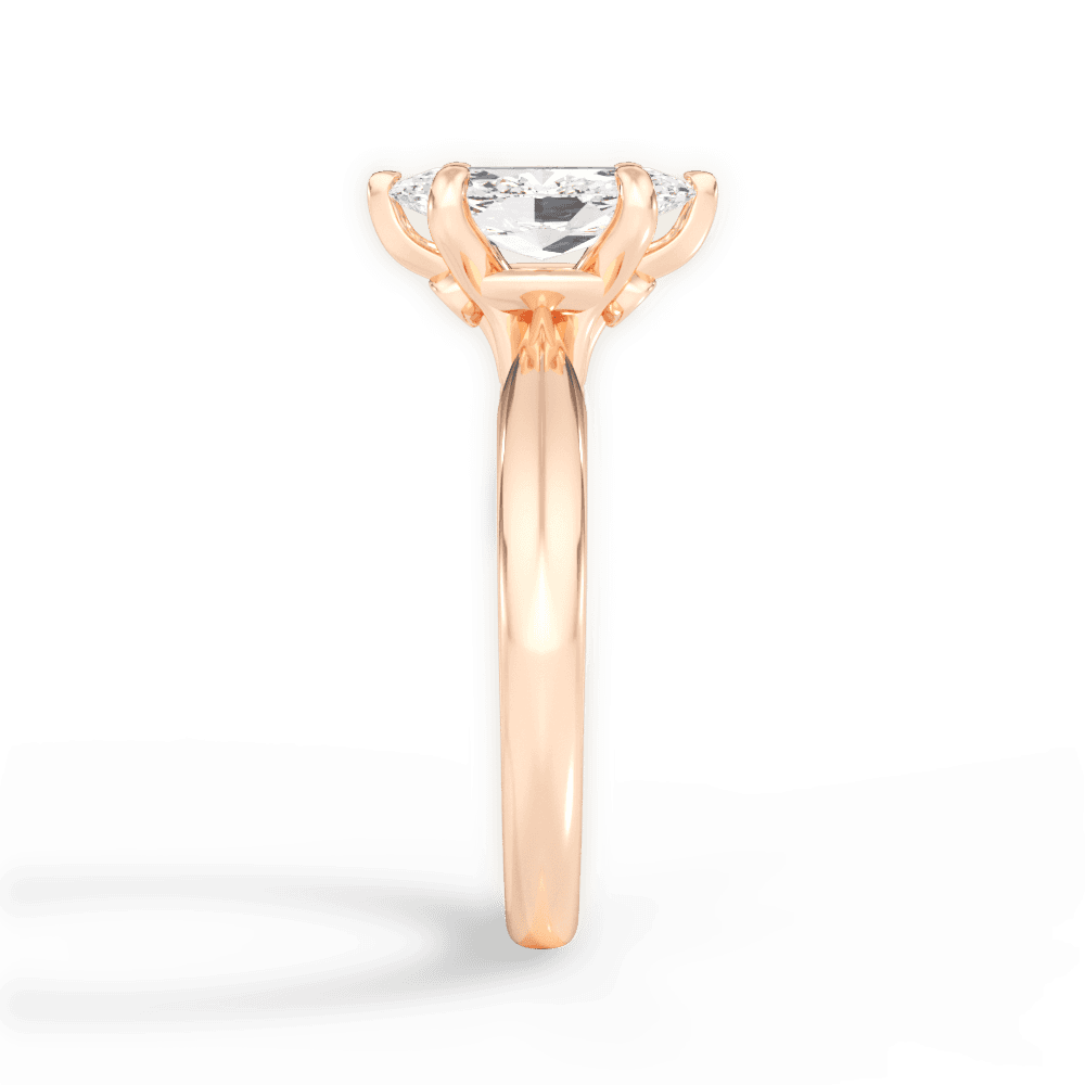 14kt Rose Gold/18kt Rose Gold/marquise/perspective