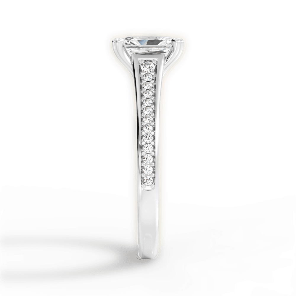 14kt White Gold/18kt White Gold/Platinum/radiant/perspective