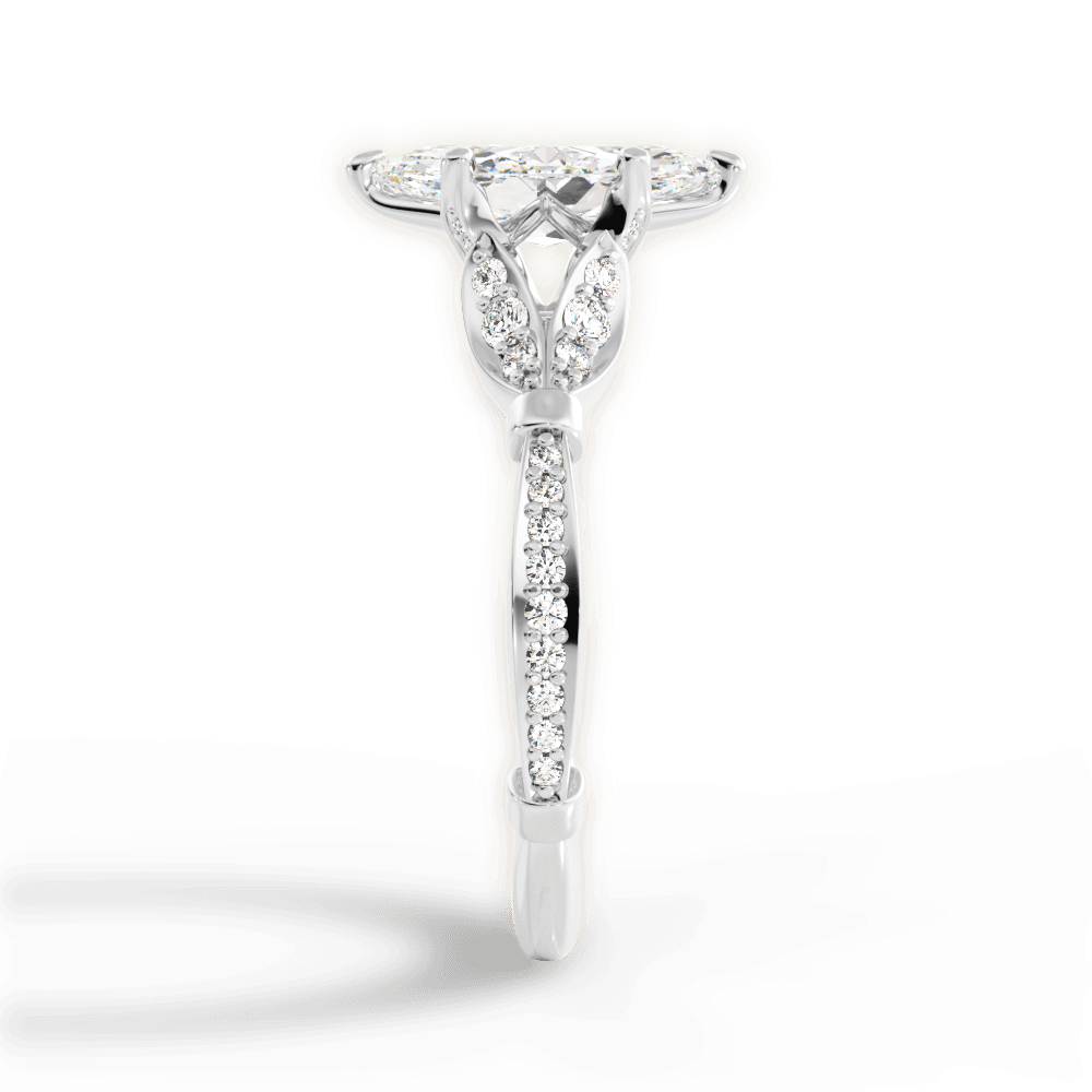 14kt White Gold/18kt White Gold/Platinum/marquise/perspective