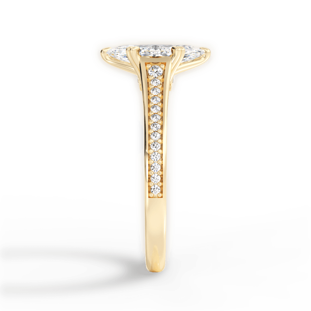 14kt Yellow Gold/18kt Yellow Gold/marquise/perspective