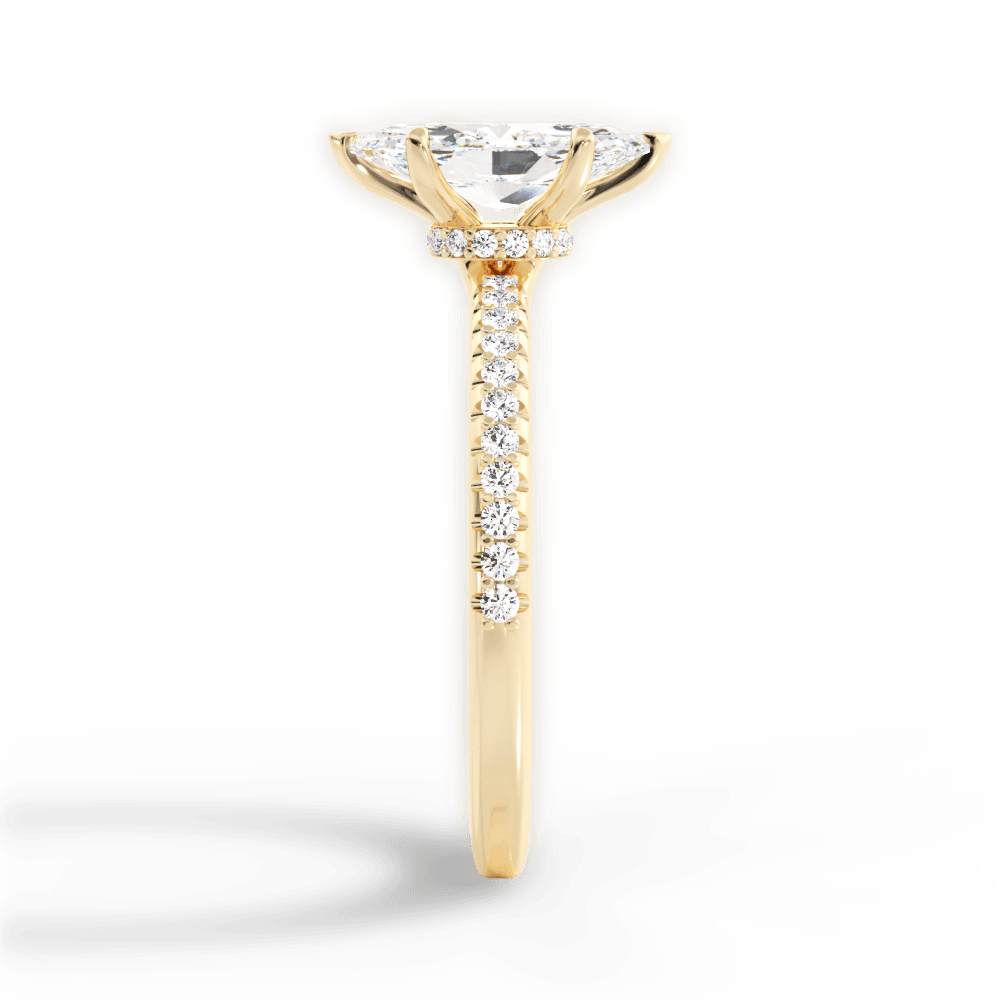 14kt Yellow Gold/18kt Yellow Gold/marquise/perspective