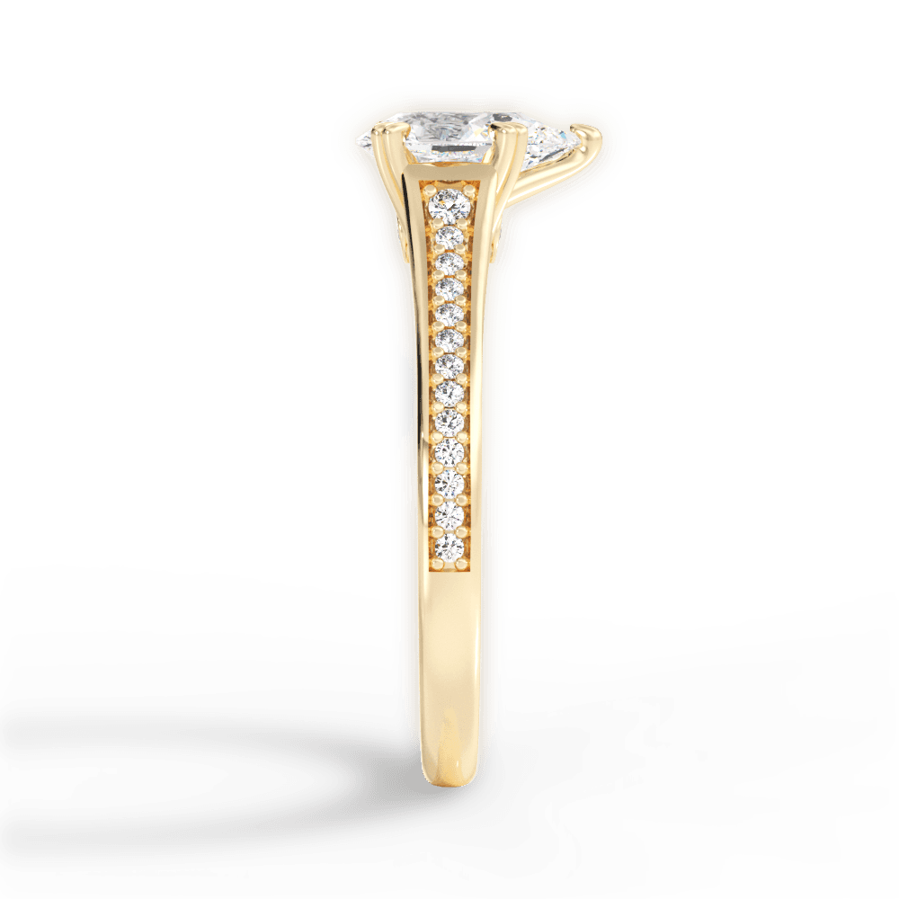 14kt Yellow Gold/18kt Yellow Gold/pear/perspective
