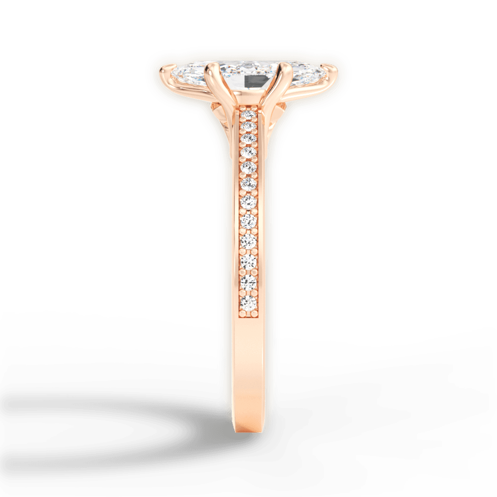 14kt Rose Gold/18kt Rose Gold/marquise/perspective