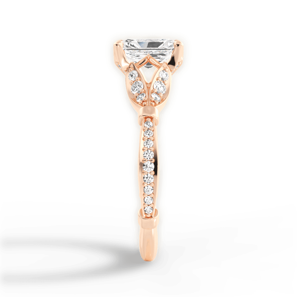 14kt Rose Gold/18kt Rose Gold/radiant/perspective