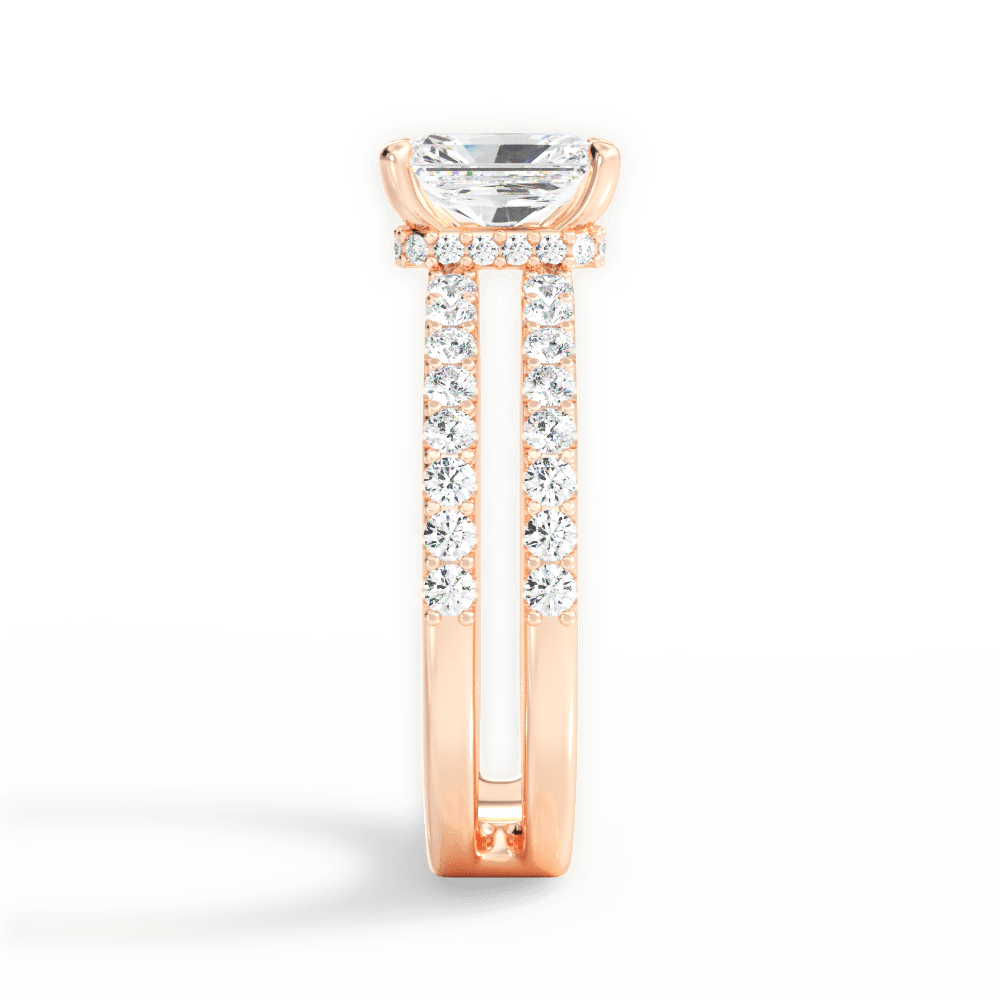 14kt Rose Gold/18kt Rose Gold/radiant/perspective