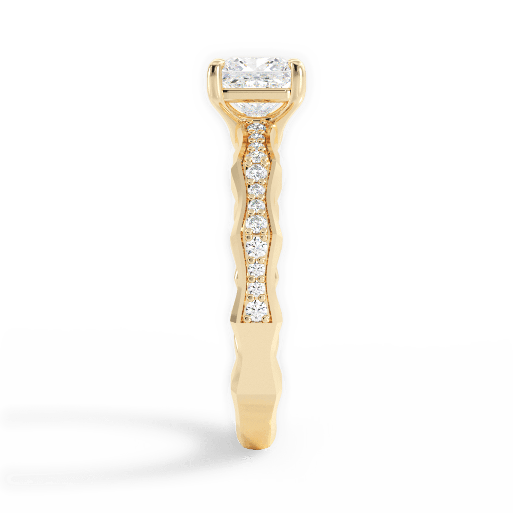 14kt Yellow Gold/18kt Yellow Gold/princess/perspective