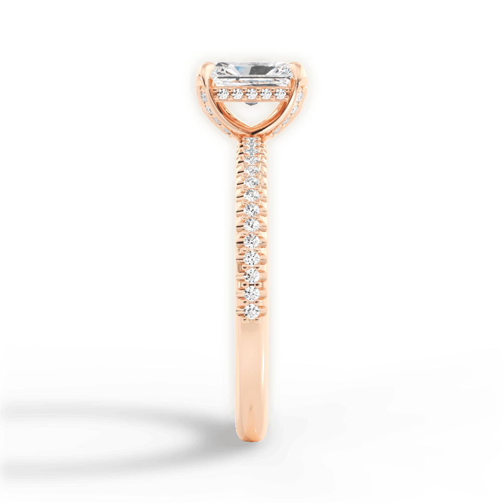 14kt Rose Gold/18kt Rose Gold/radiant/perspective