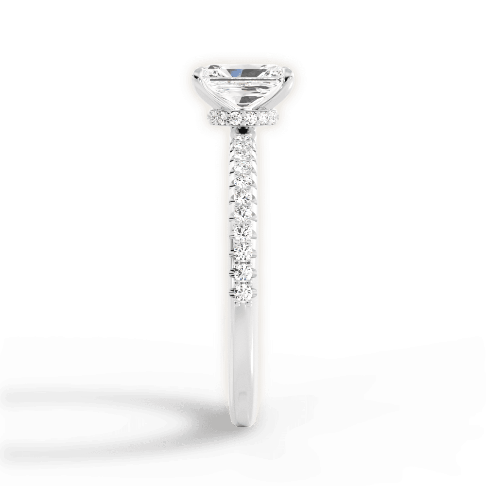 14kt White Gold/18kt White Gold/Platinum/radiant/perspective