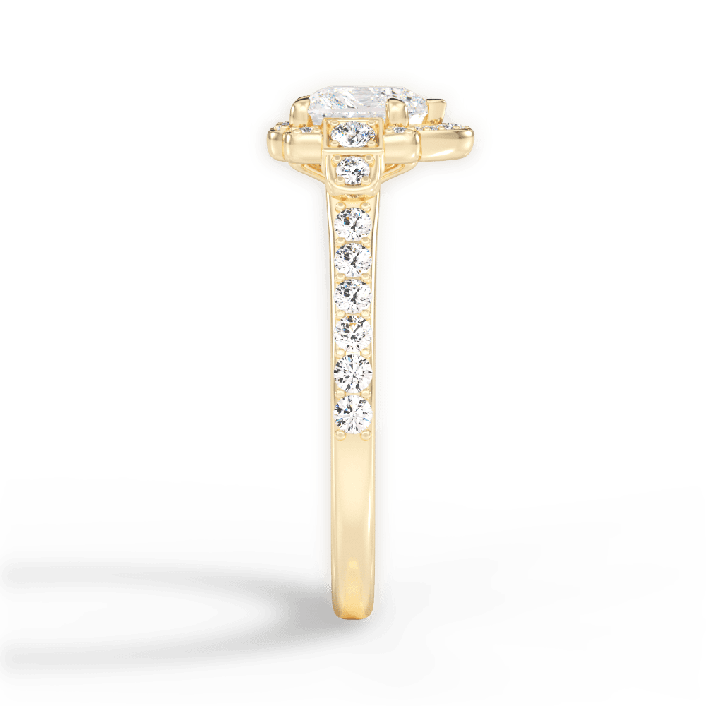 14kt Yellow Gold/18kt Yellow Gold/heart/perspective