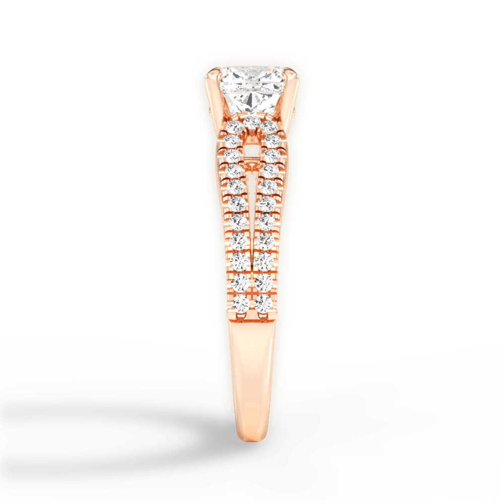 14kt Rose Gold/18kt Rose Gold/cushion/perspective