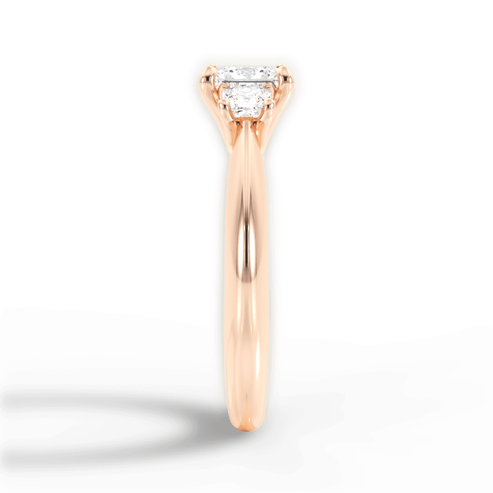 14kt Rose Gold/18kt Rose Gold/princess/perspective