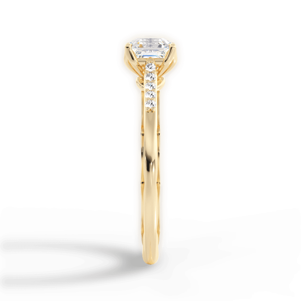 14kt Yellow Gold/18kt Yellow Gold/asscher/perspective