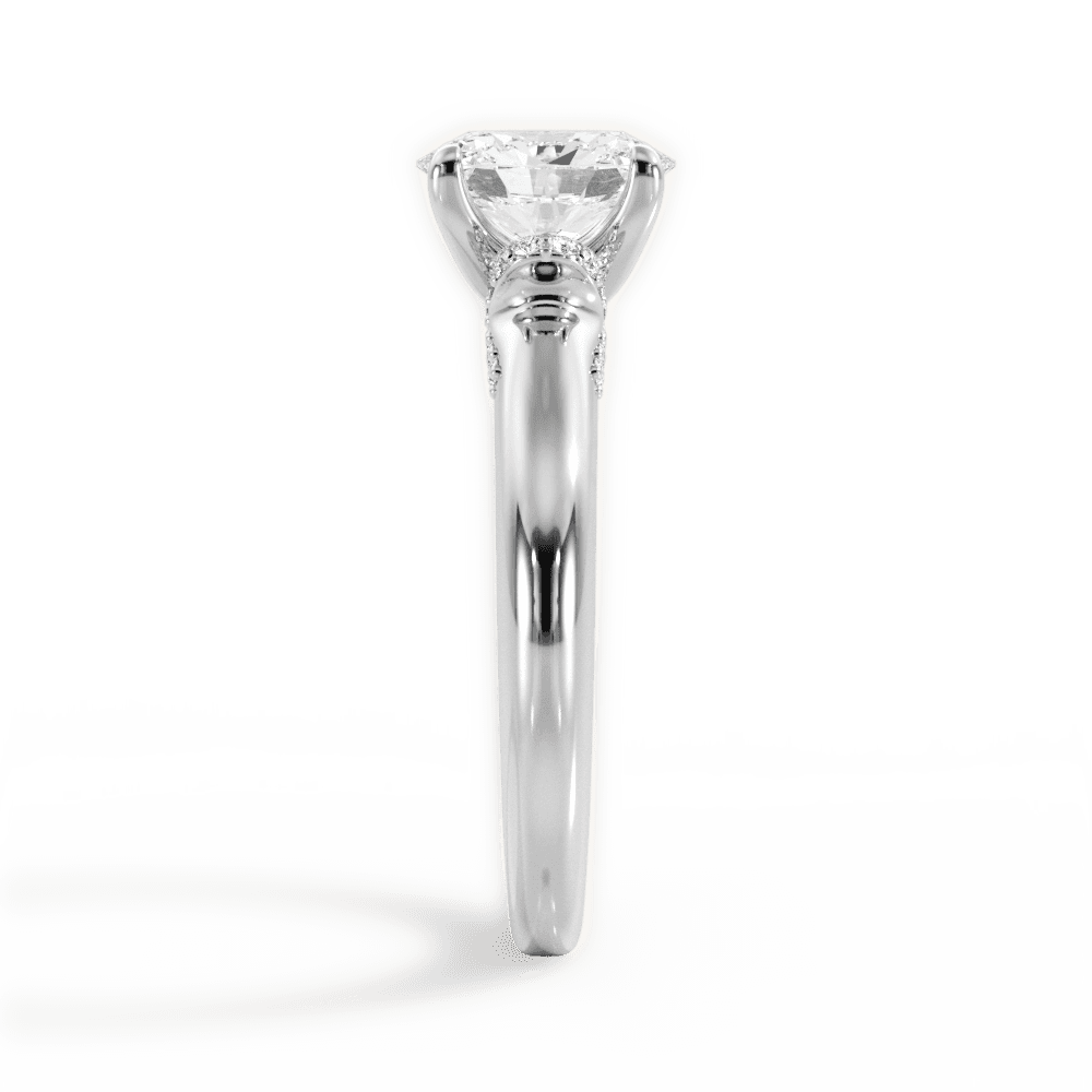 14kt White Gold/18kt White Gold/Platinum/oval/perspective