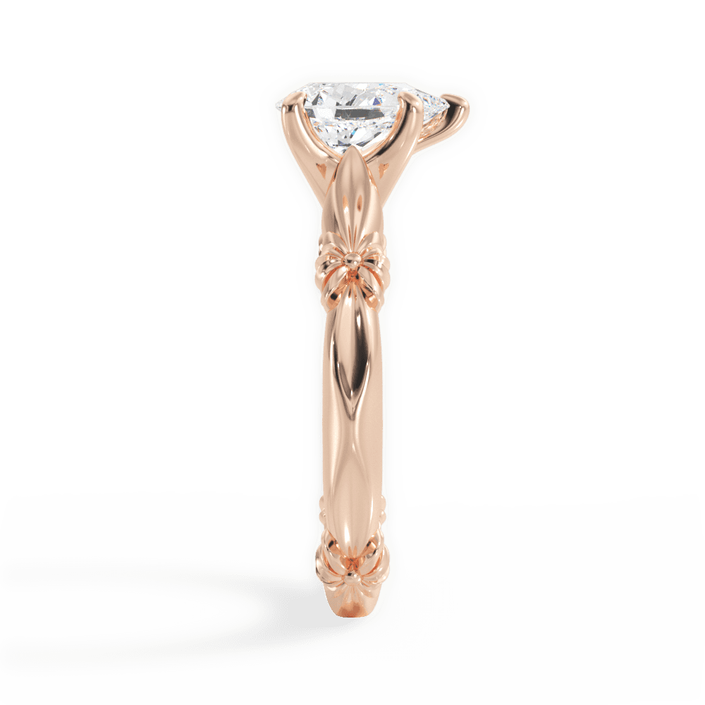 14kt Rose Gold/18kt Rose Gold/pear/perspective