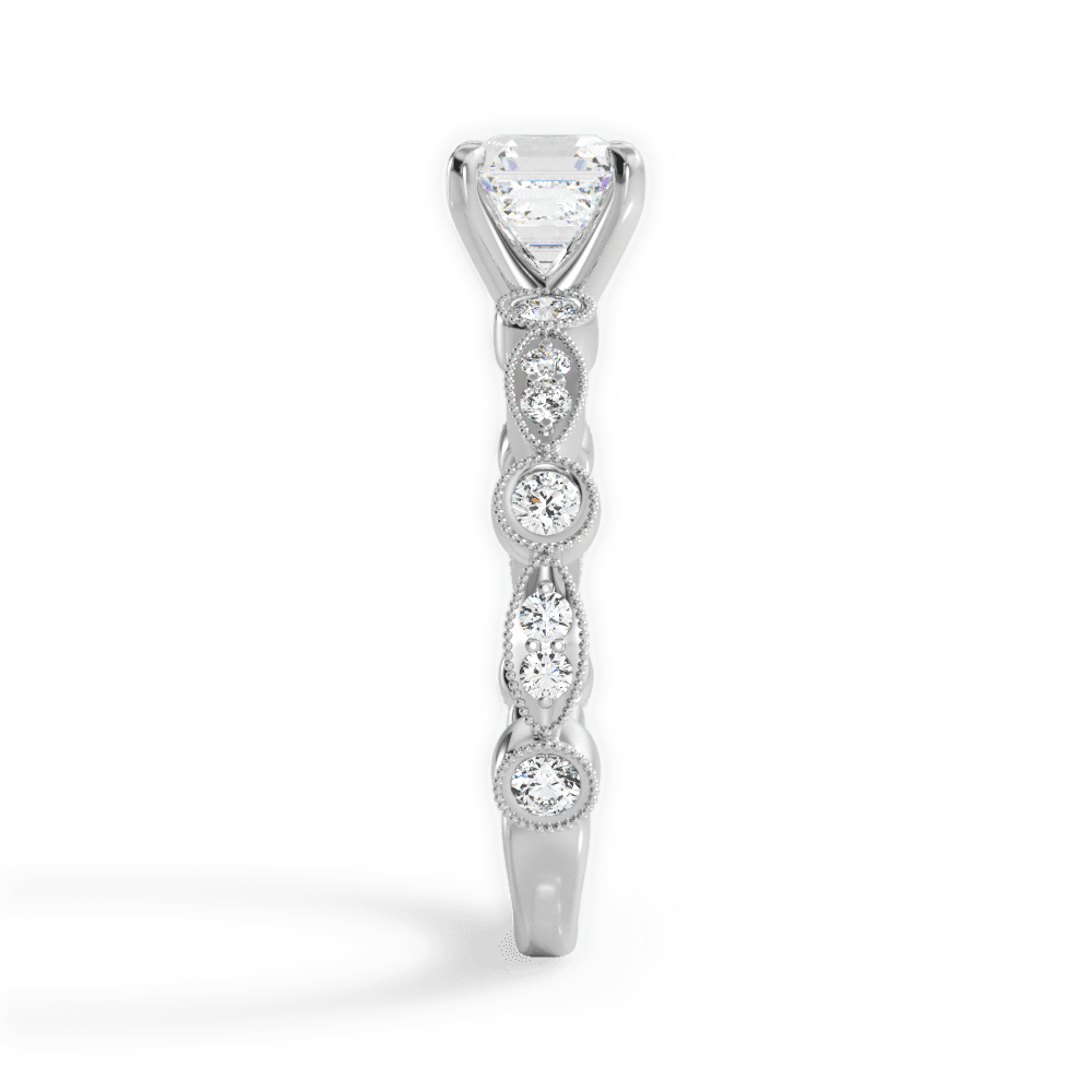 14kt White Gold/18kt White Gold/Platinum/asscher/perspective