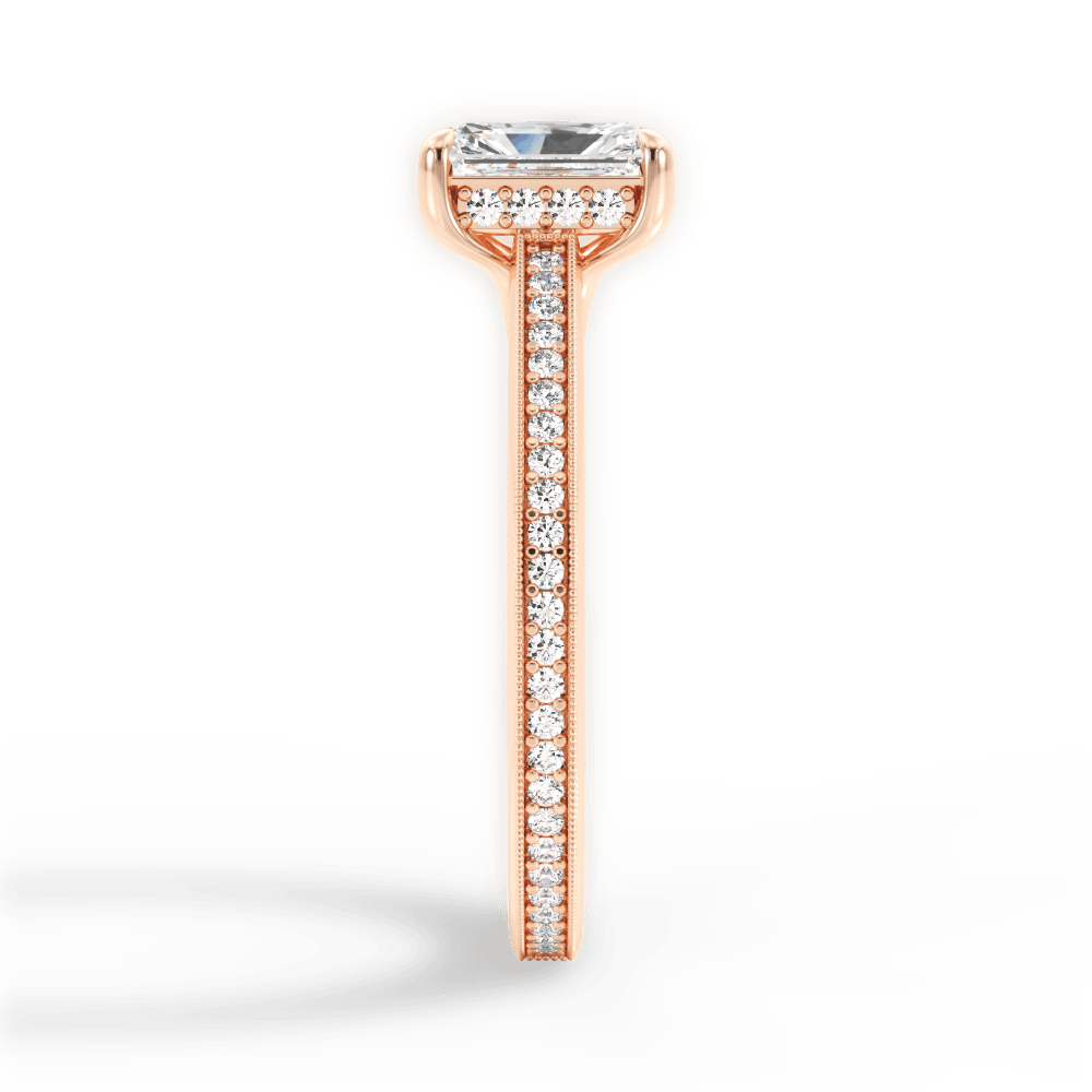 14kt Rose Gold/18kt Rose Gold/radiant/perspective