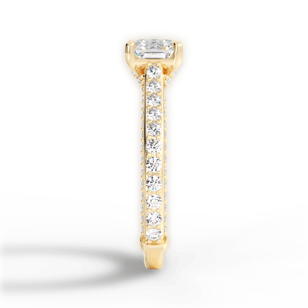14kt Yellow Gold/18kt Yellow Gold/asscher/perspective