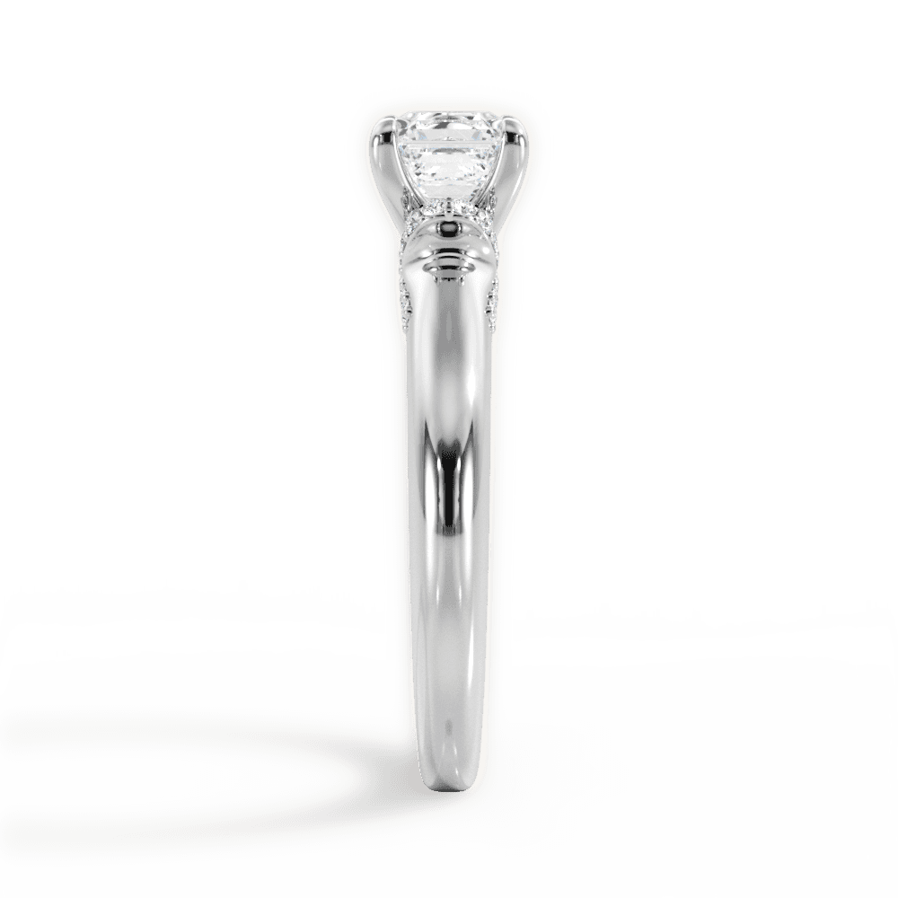 14kt White Gold/18kt White Gold/Platinum/asscher/perspective