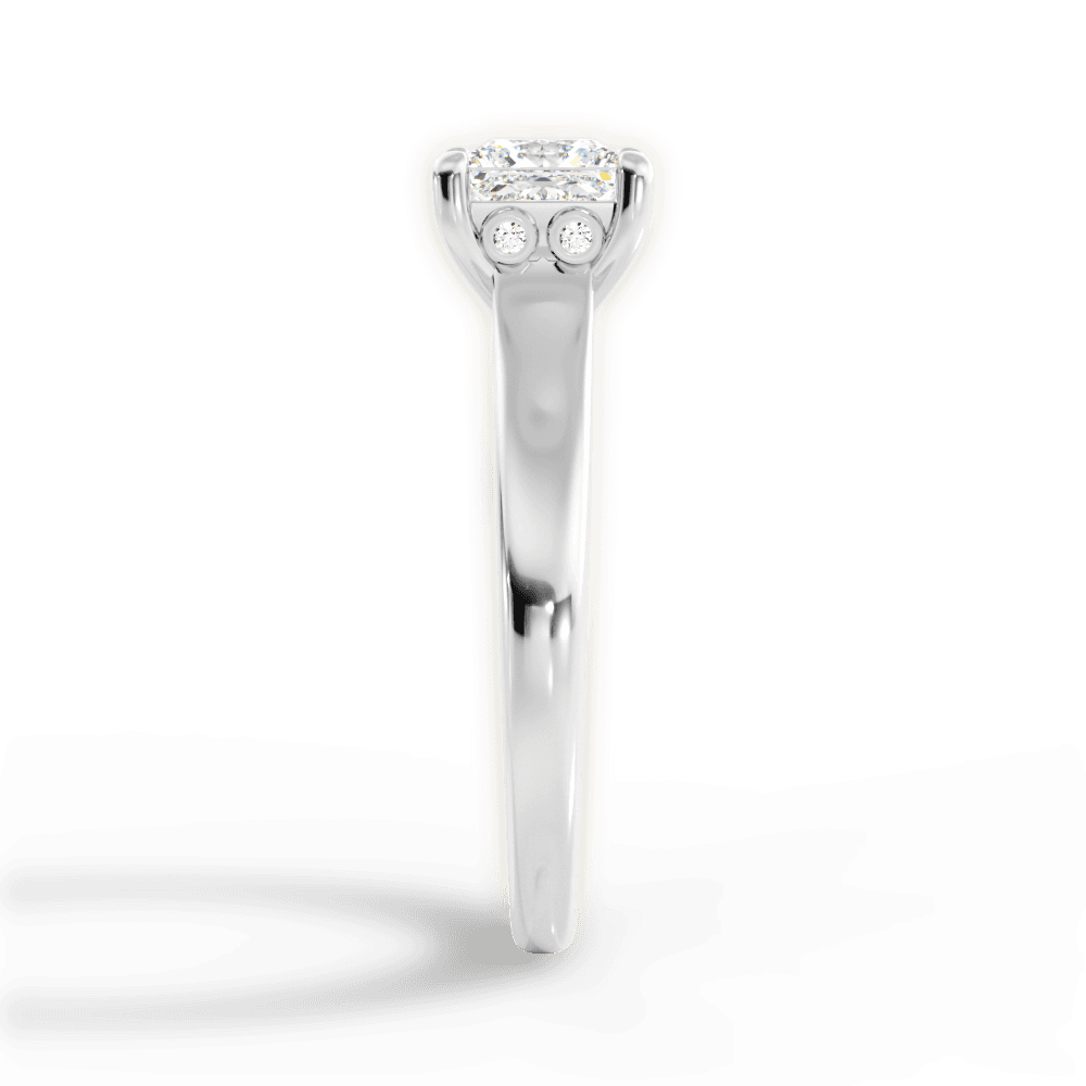 14kt White Gold/18kt White Gold/Platinum/princess/perspective