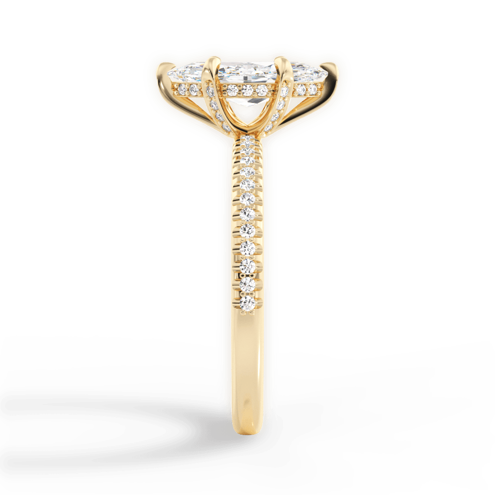 14kt Yellow Gold/18kt Yellow Gold/marquise/perspective