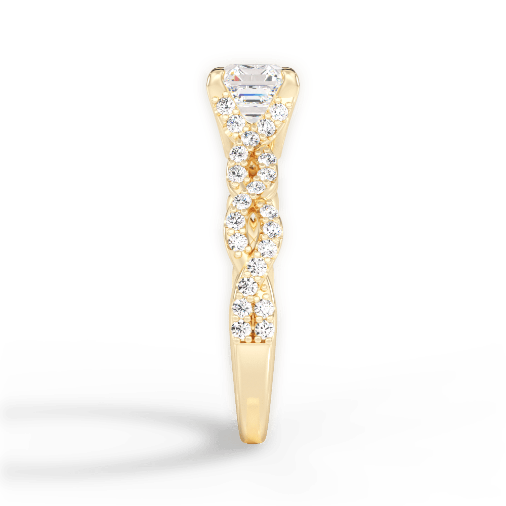 14kt Yellow Gold/18kt Yellow Gold/asscher/perspective