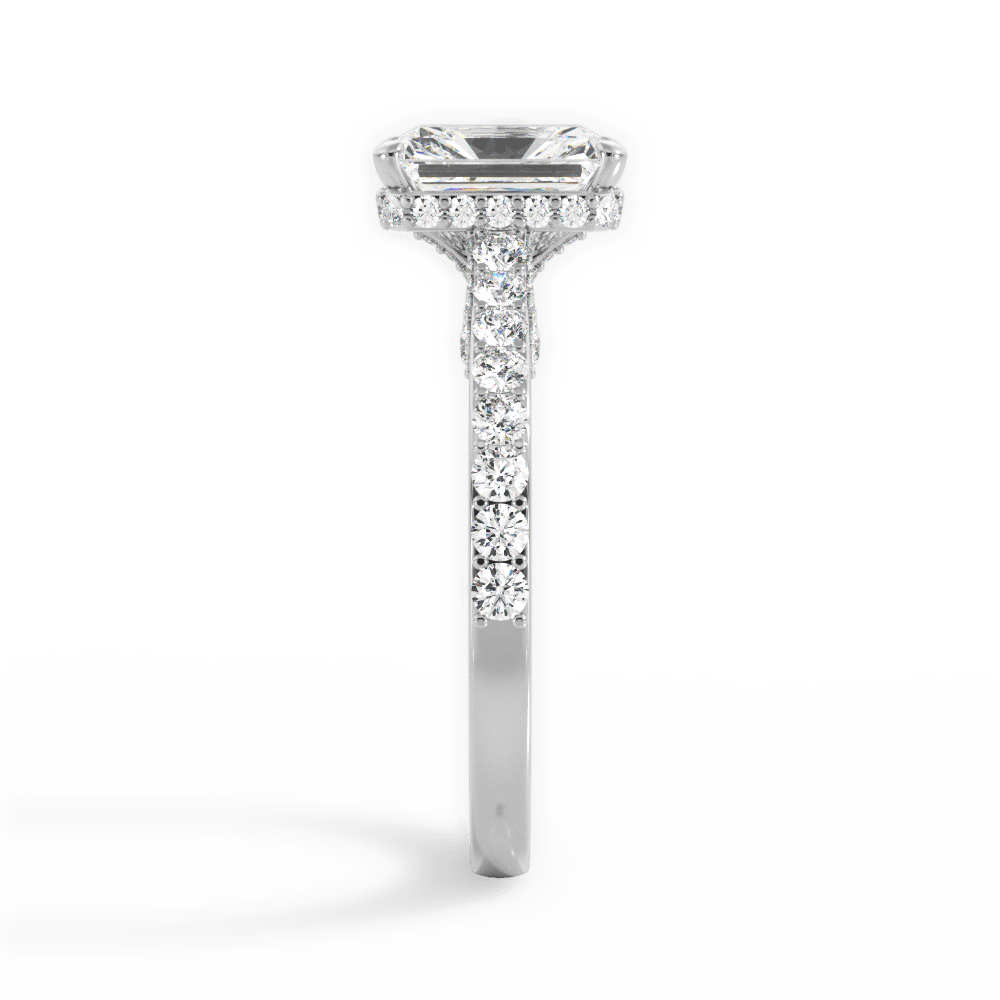 14kt White Gold/18kt White Gold/Platinum/radiant/perspective
