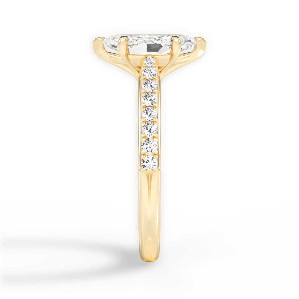 14kt Yellow Gold/18kt Yellow Gold/marquise/perspective