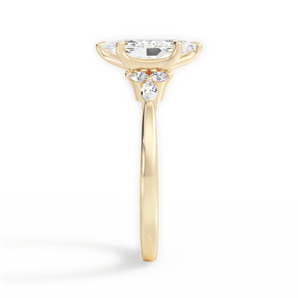 14kt Yellow Gold/18kt Yellow Gold/marquise/perspective