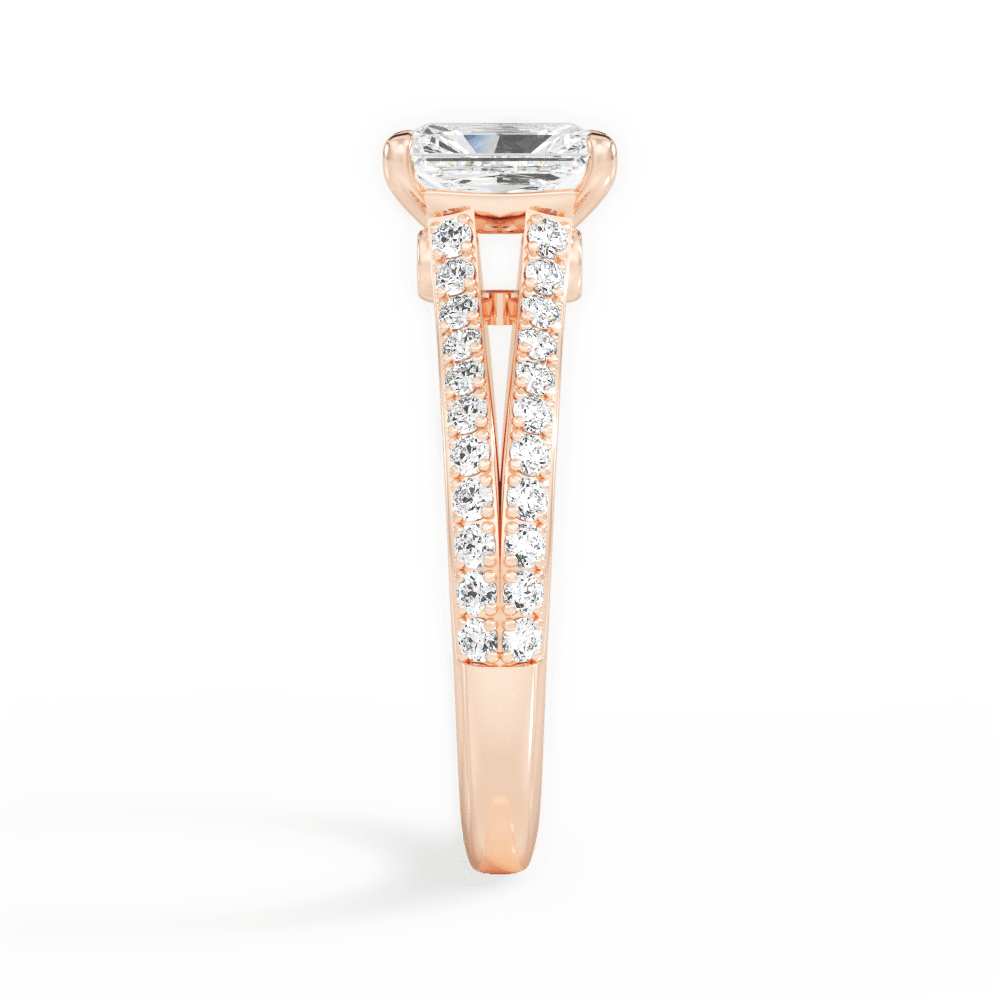 14kt Rose Gold/18kt Rose Gold/radiant/perspective
