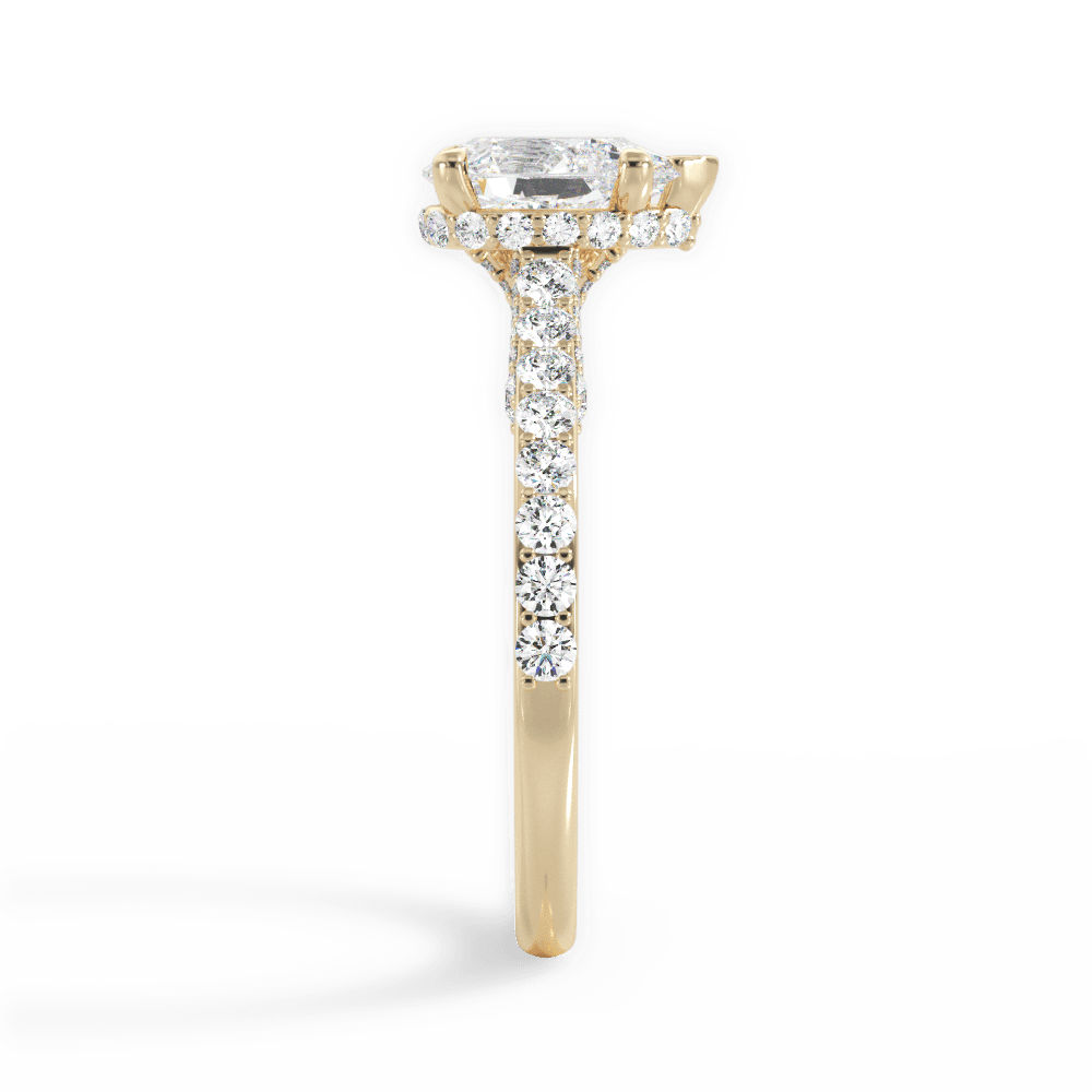 14kt Yellow Gold/18kt Yellow Gold/pear/perspective