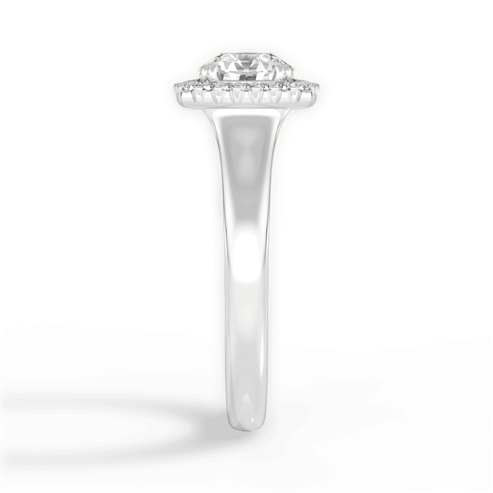 14kt White Gold/18kt White Gold/Platinum/round/perspective