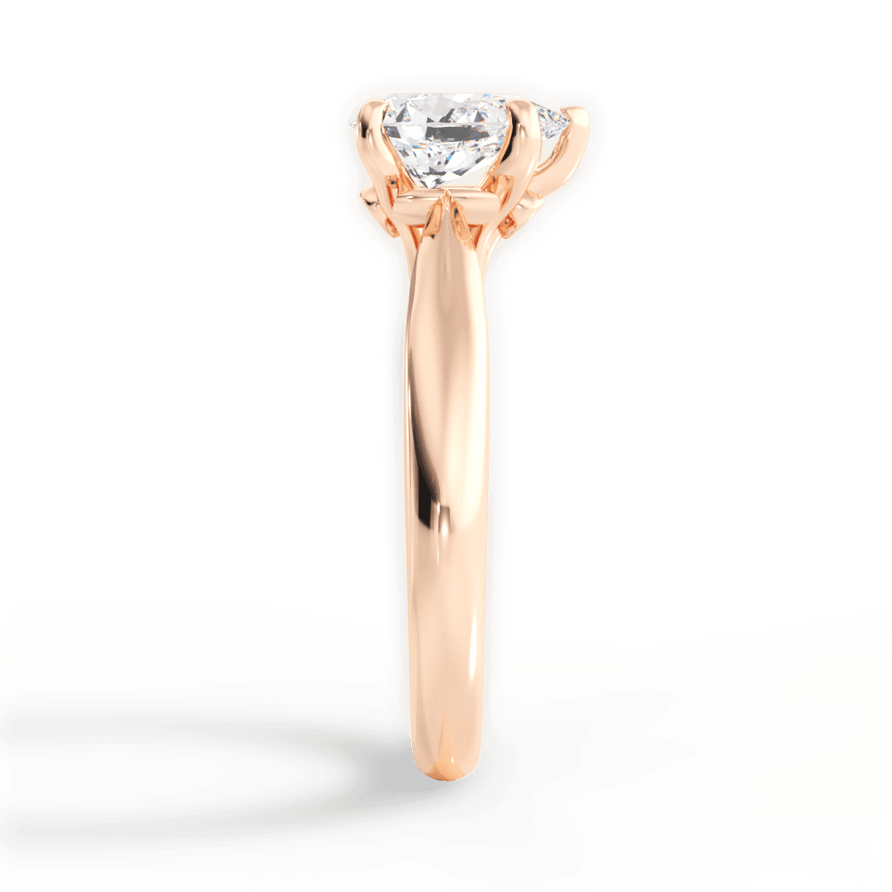 14kt Rose Gold/18kt Rose Gold/pear/perspective