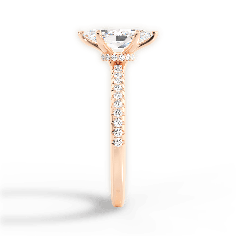 14kt Rose Gold/18kt Rose Gold/marquise/perspective