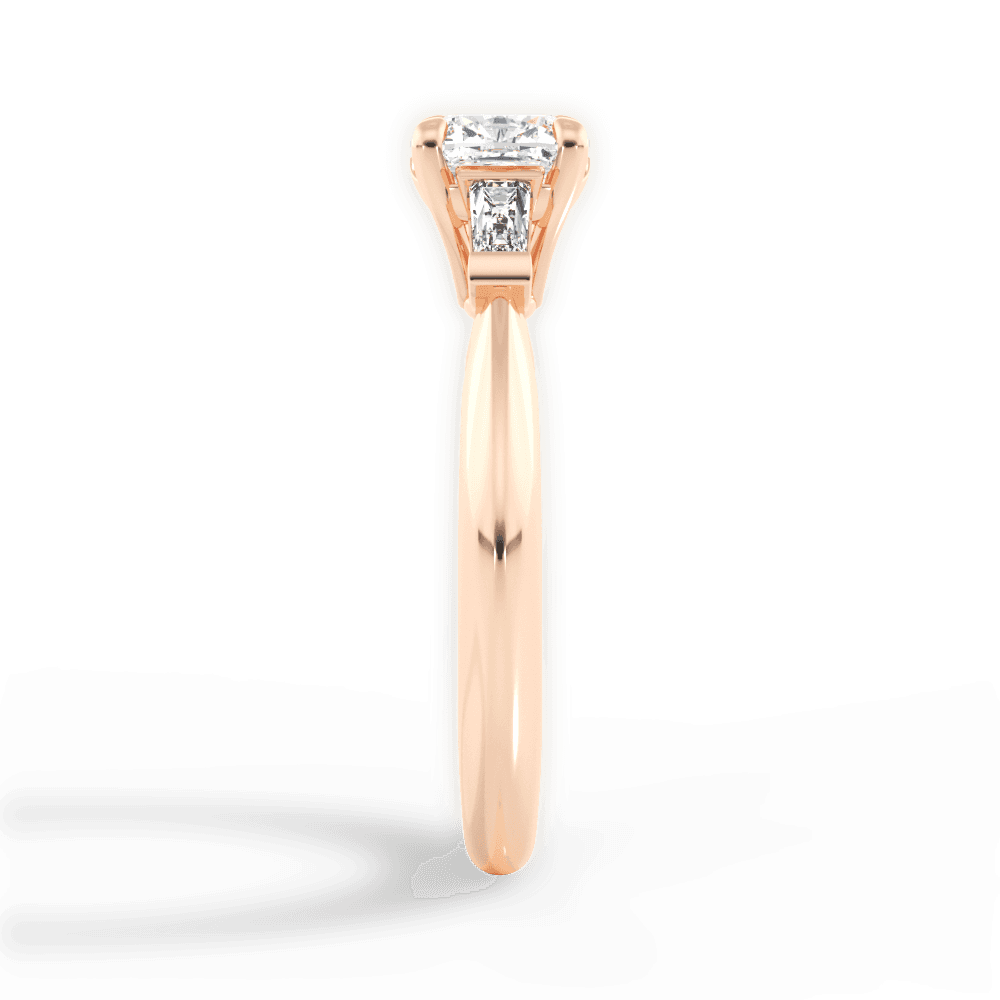 14kt Rose Gold/18kt Rose Gold/cushion/perspective