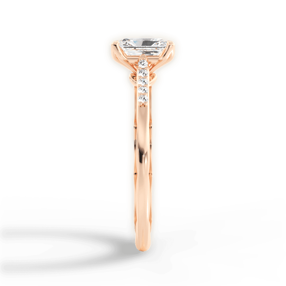 14kt Rose Gold/18kt Rose Gold/radiant/perspective