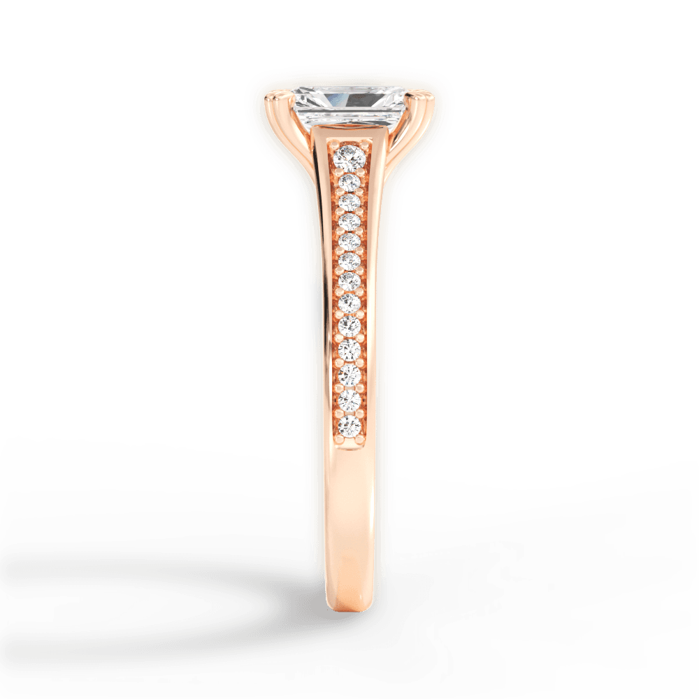14kt Rose Gold/18kt Rose Gold/radiant/perspective