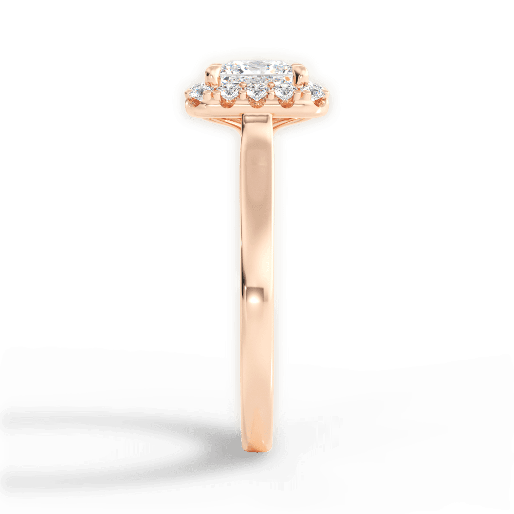 14kt Rose Gold/18kt Rose Gold/princess/perspective