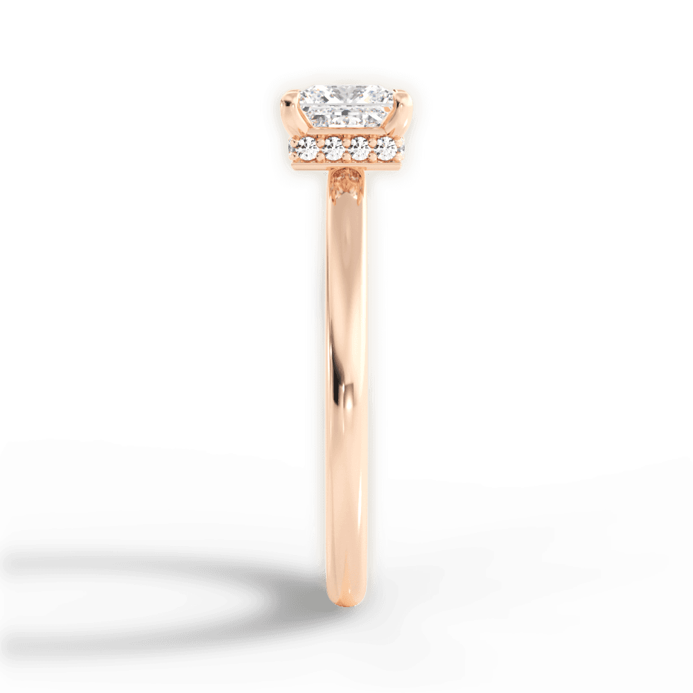 14kt Rose Gold/18kt Rose Gold/princess/perspective